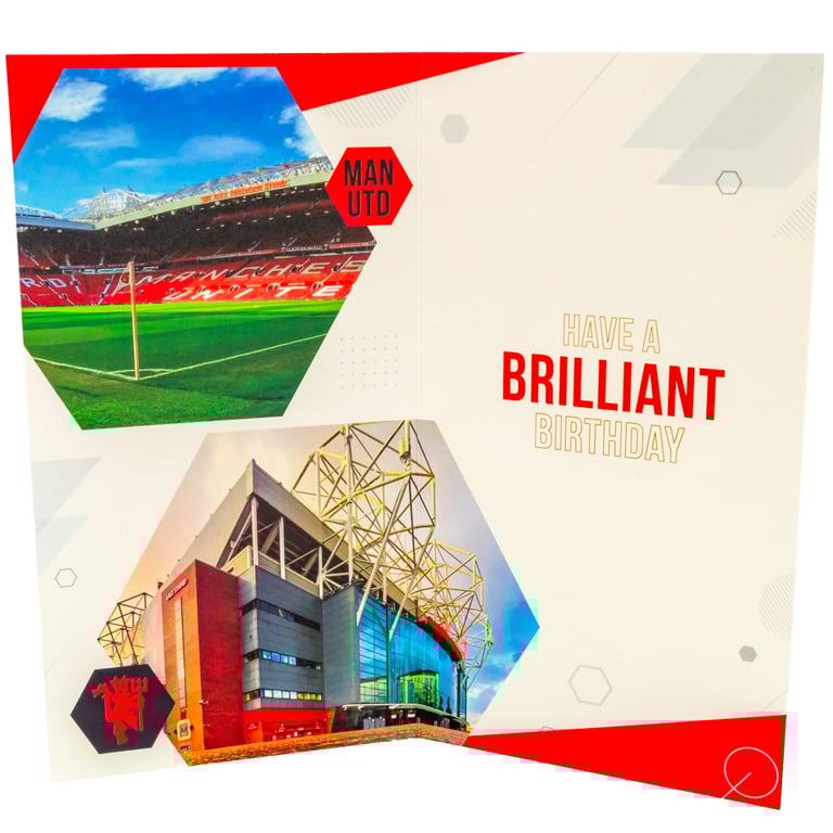 Manchester United FC Personalised Birthday Card with Man United Crest and Family Relation Stickers