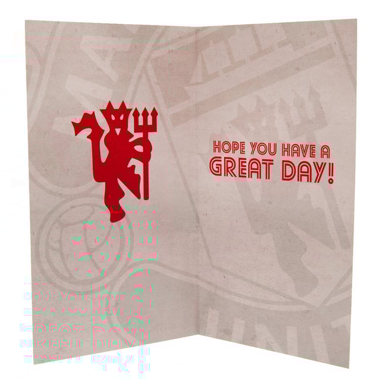 Manchester United FC Retro Design Birthday Card - Man Utd Fan Gift Idea