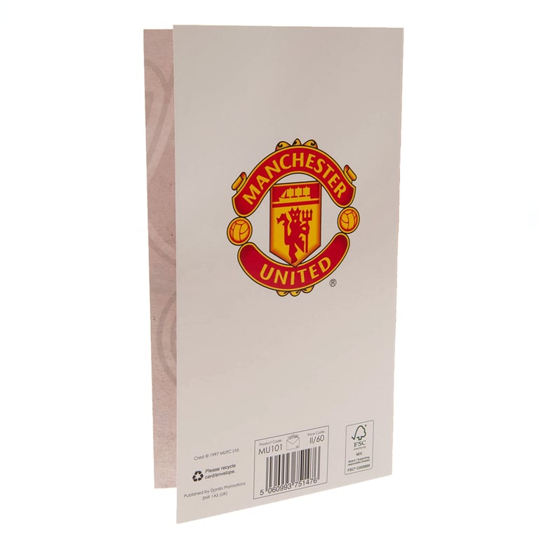 Manchester United FC Retro Design Birthday Card - Man Utd Fan Gift Idea