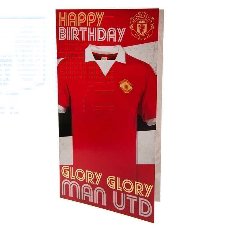 Manchester United FC Retro Design Birthday Card - Man Utd Fan Gift Idea