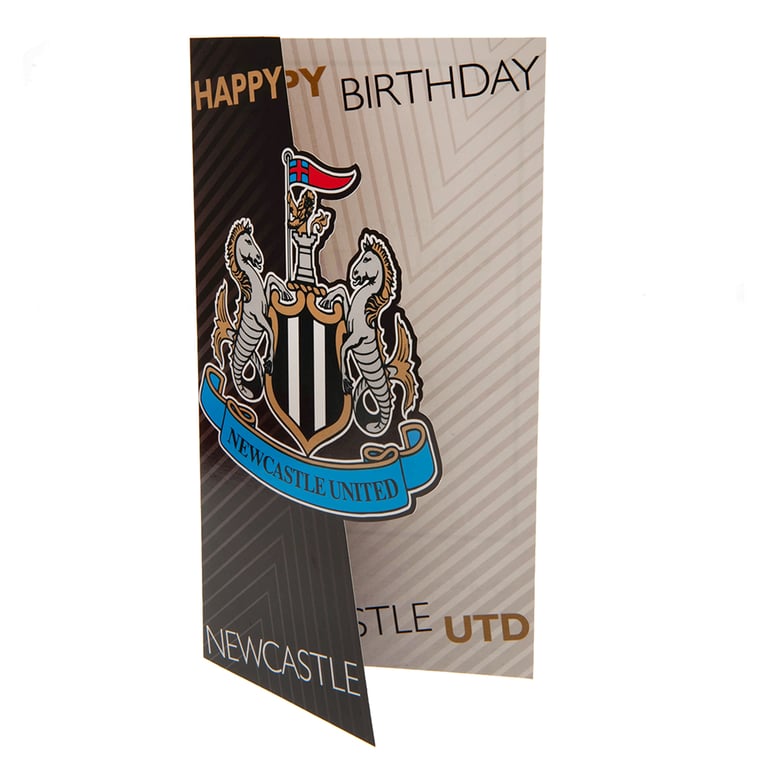 Newcastle United FC Crest Birthday Card - Official Team Crest Design