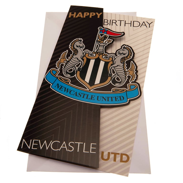 Newcastle United FC Crest Birthday Card - Official Team Crest Design