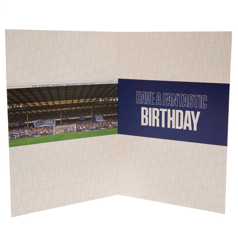 Everton FC Personalizable Birthday Card with Gold Stickers
