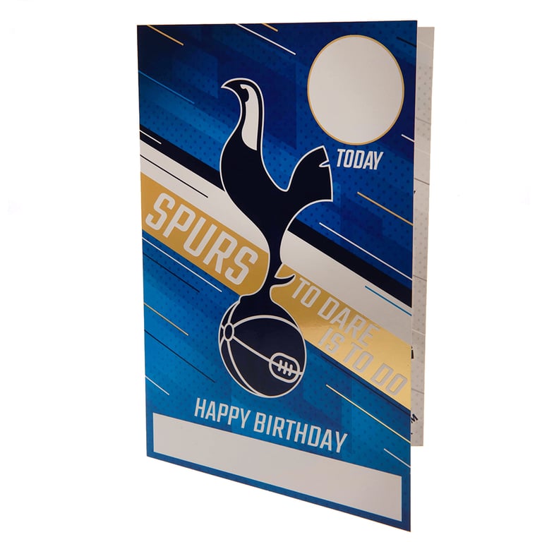 Tottenham Hotspur FC Personalised Birthday Card with Gold Stickers