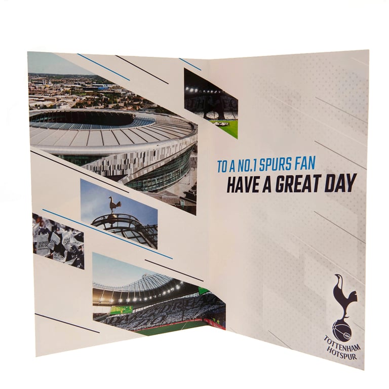 Tottenham Hotspur FC Personalised Birthday Card with Gold Stickers