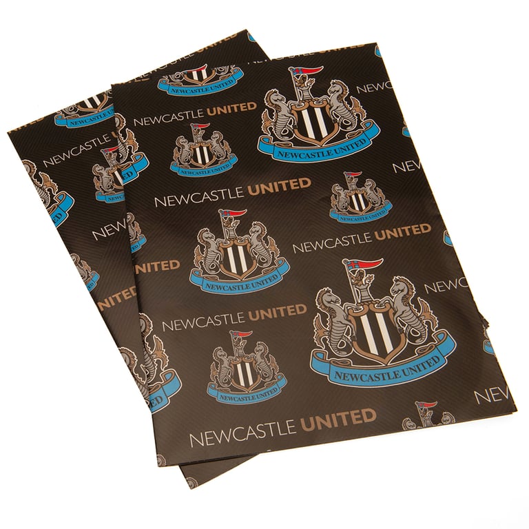 Newcastle United FC Text Gift Wrap - Crested Football Team Gift Wrap Sheets & Tags
