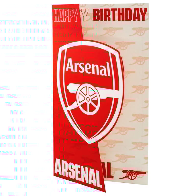 Arsenal FC Crest Colourful Birthday Card - Official Team Design