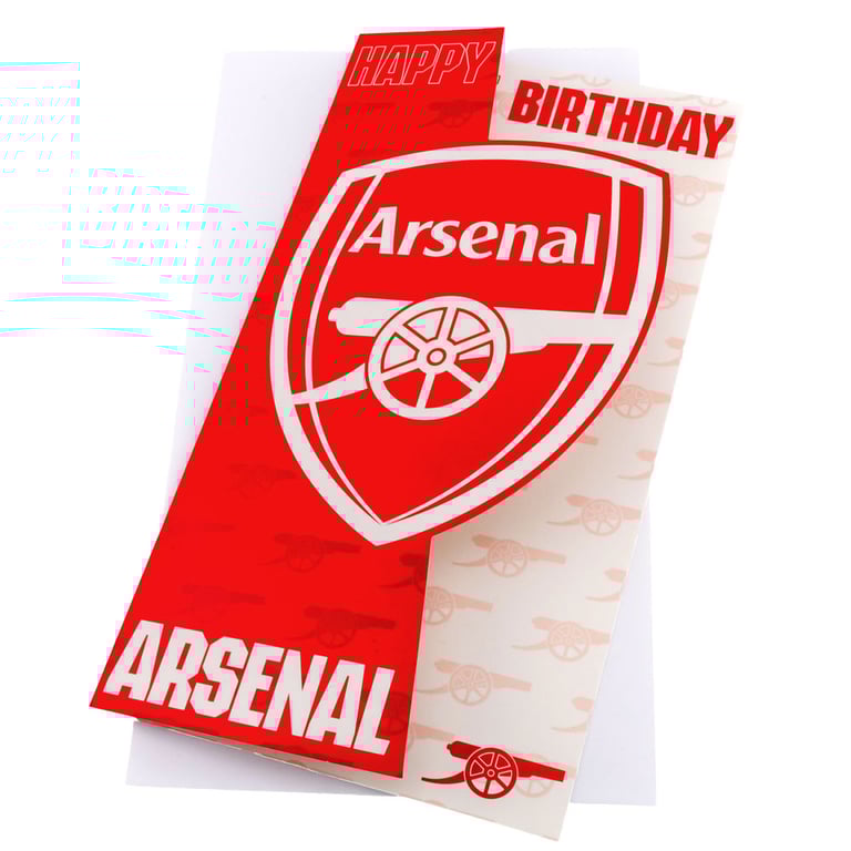 Arsenal FC Crest Colourful Birthday Card - Official Team Design