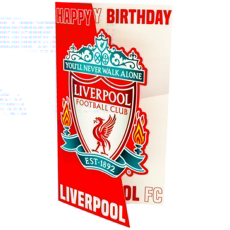 Liverpool FC Crest Fold Out Birthday Card Gift