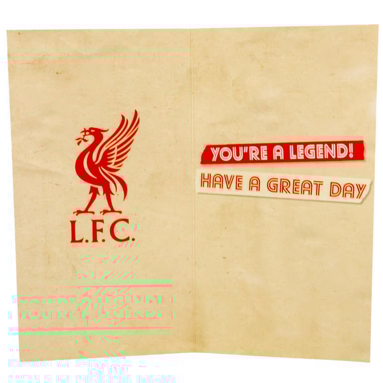 Liverpool FC Dad Birthday Card - Unique Liverbird Crest Design and Personalised Message