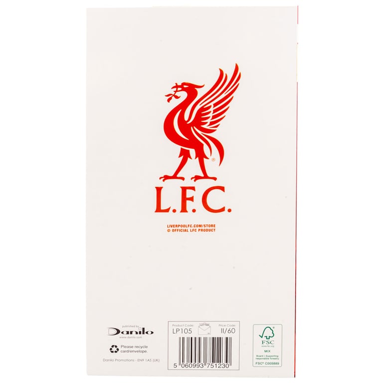 Liverpool FC Dad Birthday Card - Unique Liverbird Crest Design and Personalised Message