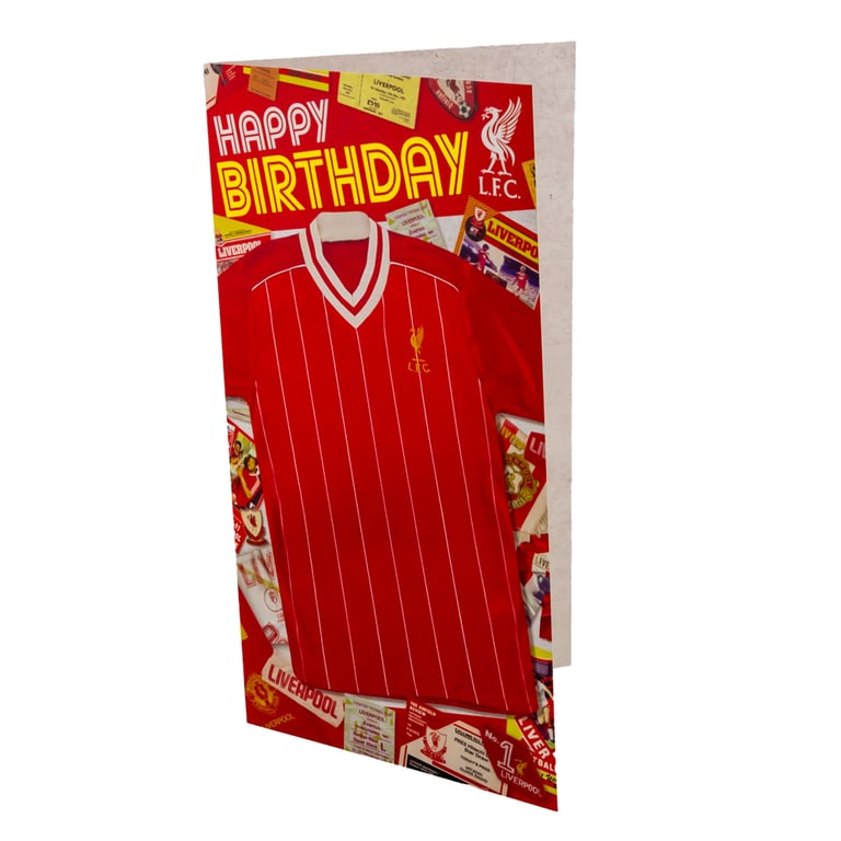 Liverpool FC Retro Shirt Birthday Card - Unique LFC Memorabilia Gift