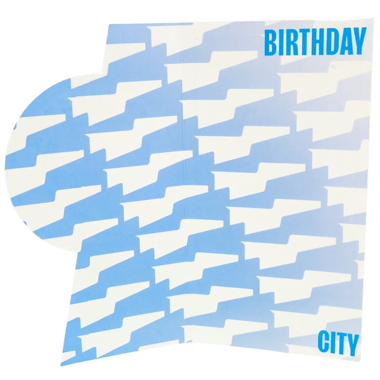 Manchester City FC Crest Gloss Finish Birthday Card