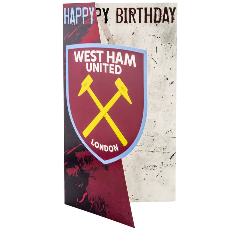 West Ham United FC Crest Colourful Birthday Card