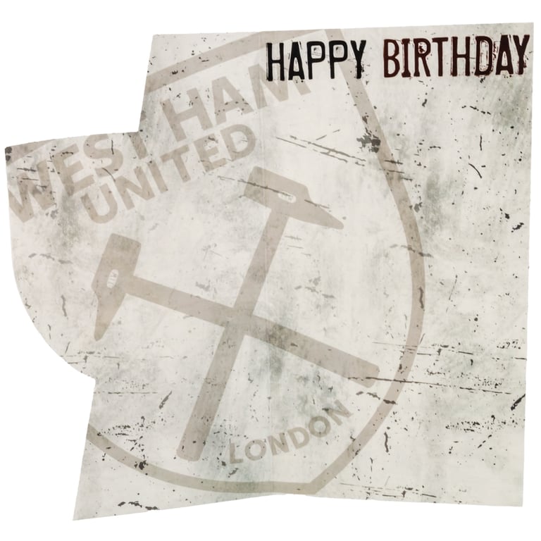 West Ham United FC Crest Colourful Birthday Card