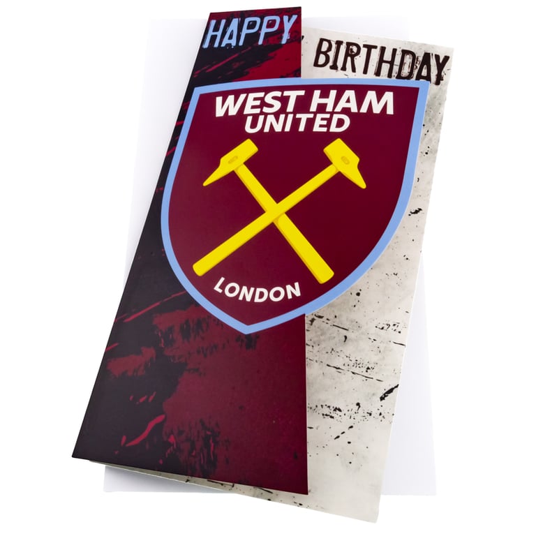 West Ham United FC Crest Colourful Birthday Card
