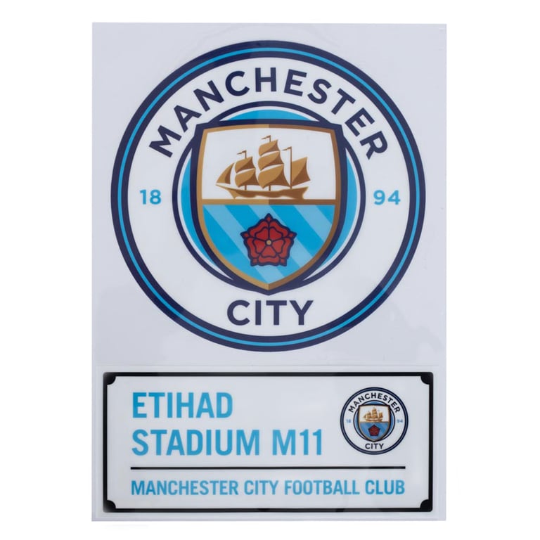 Manchester City FC A4 High Quality Digital Print Car Decal - Gloss Finish