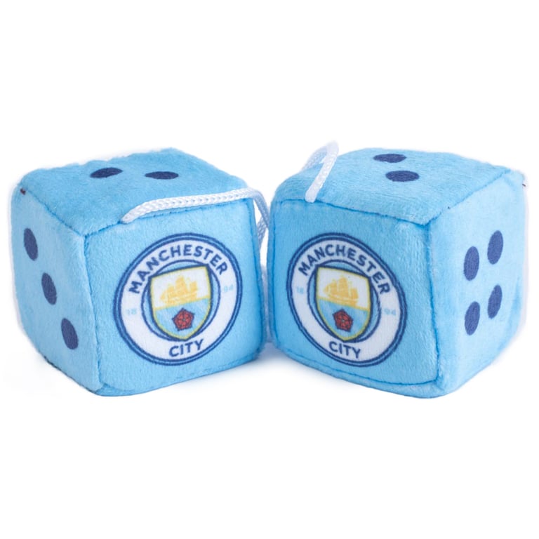Manchester City FC Soft Blue & White Hanging Dice Set