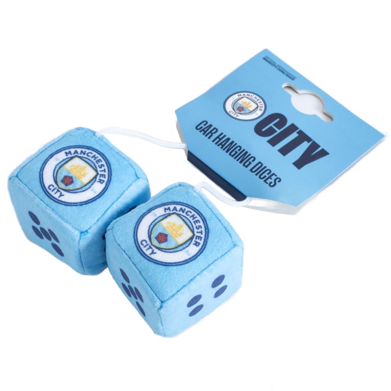 Manchester City FC Soft Blue & White Hanging Dice Set