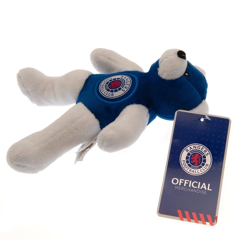 Rangers FC Contrast Mini Plush Bear - Soft 100 Polyester Crest Design