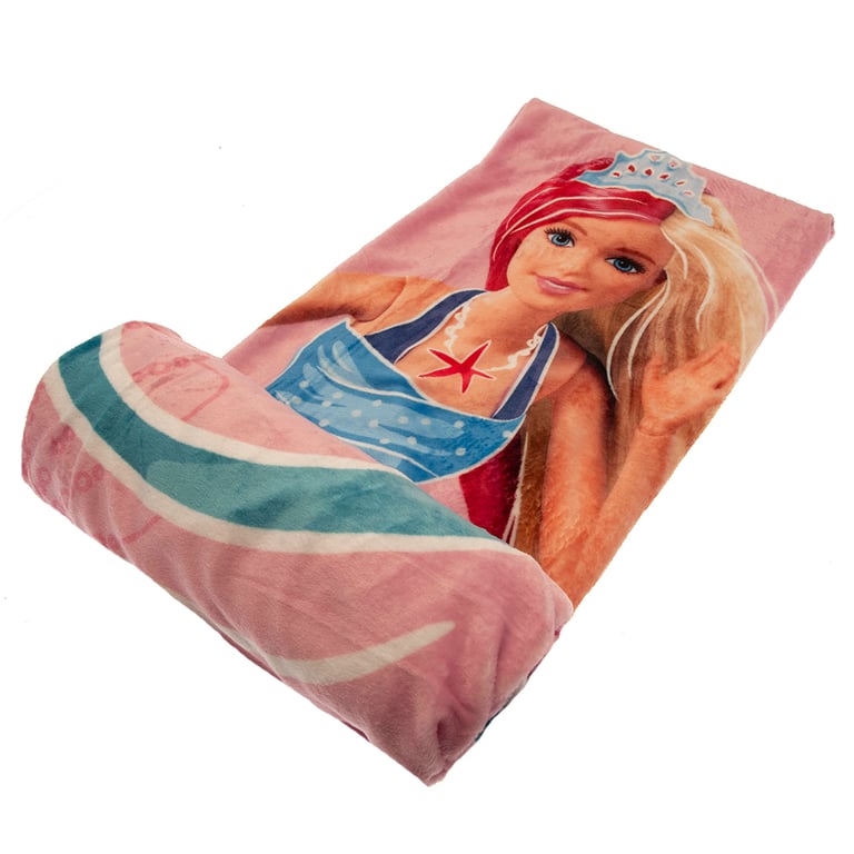 Barbie Luxury Mermaid Fleece Blanket - Soft 100 Polyester Home Decor