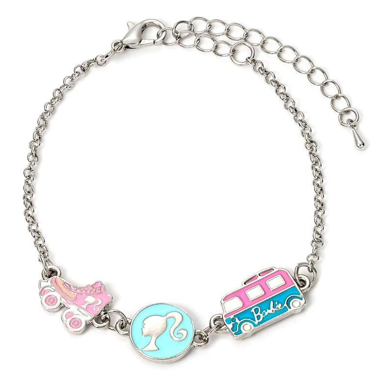 Barbie Silver Plated Charm Bracelet - Official Barbie Collection Jewelry