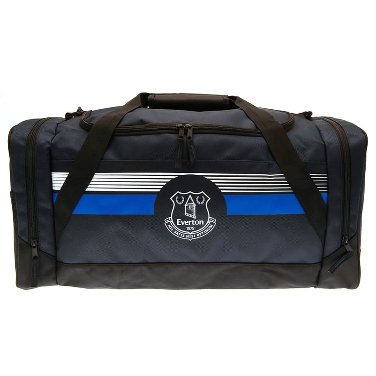 Everton FC Ultra Holdall - Large Capacity Travel Bag with White Club Crest and Zipped Pockets