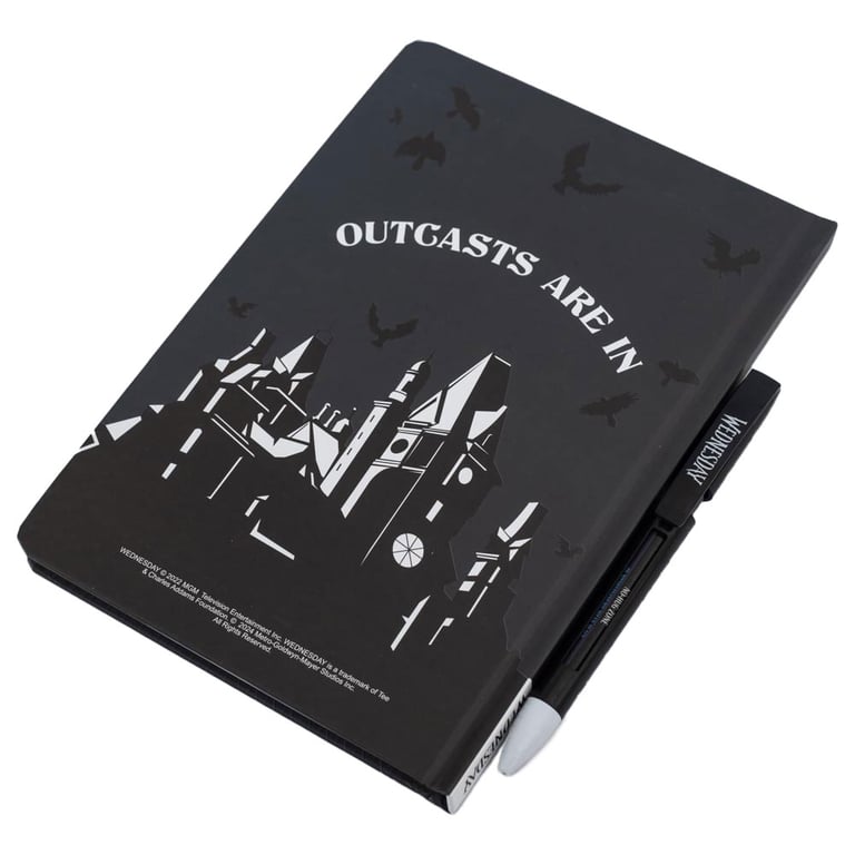 Nevermore Academy Wednesday Quote Notebook & Pen Set