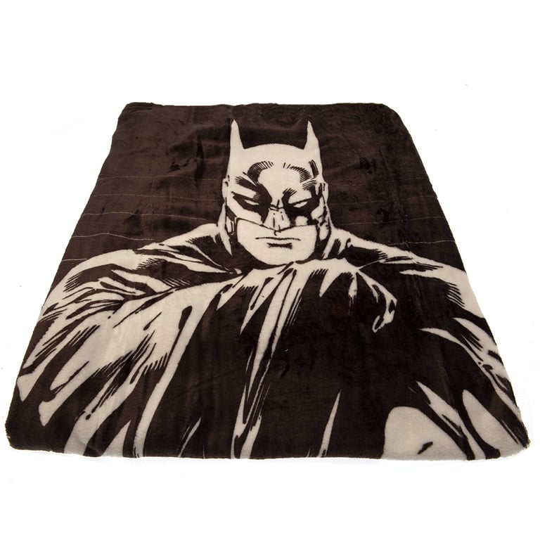 Luxury Batman Fleece Blanket - Soft 100 Polyester, Black with Large Bat Image and Logo