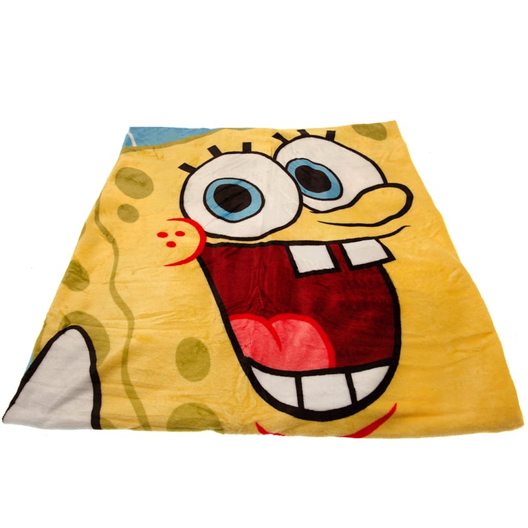 SpongeBob SquarePants Luxury 100 Polyester Coral Fleece Blanket - Soft and Cozy for TV Nights