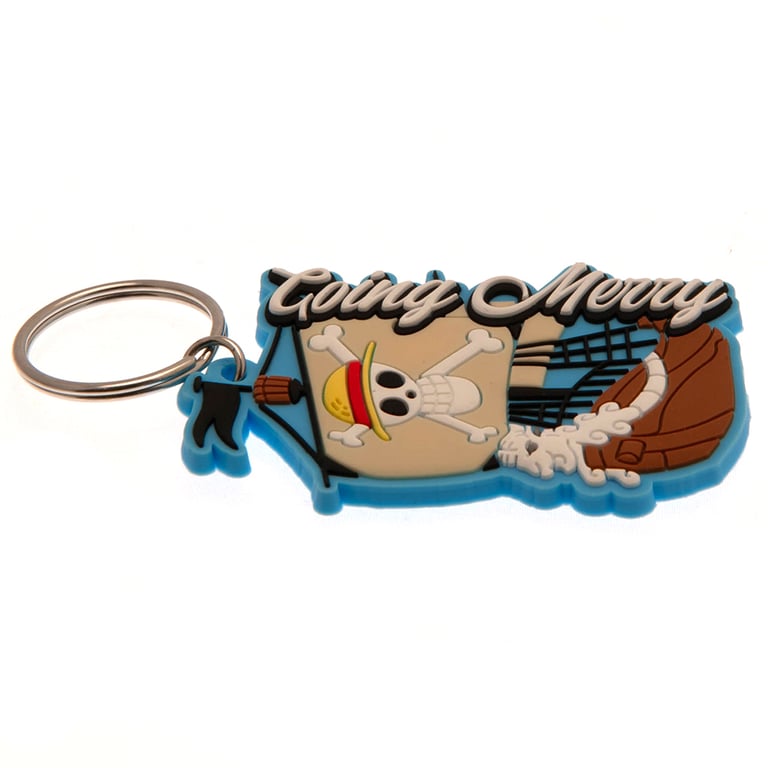 One Piece Going Merry PVC Keyring - Durable 5mm Thick Cartoon Figure Accessory