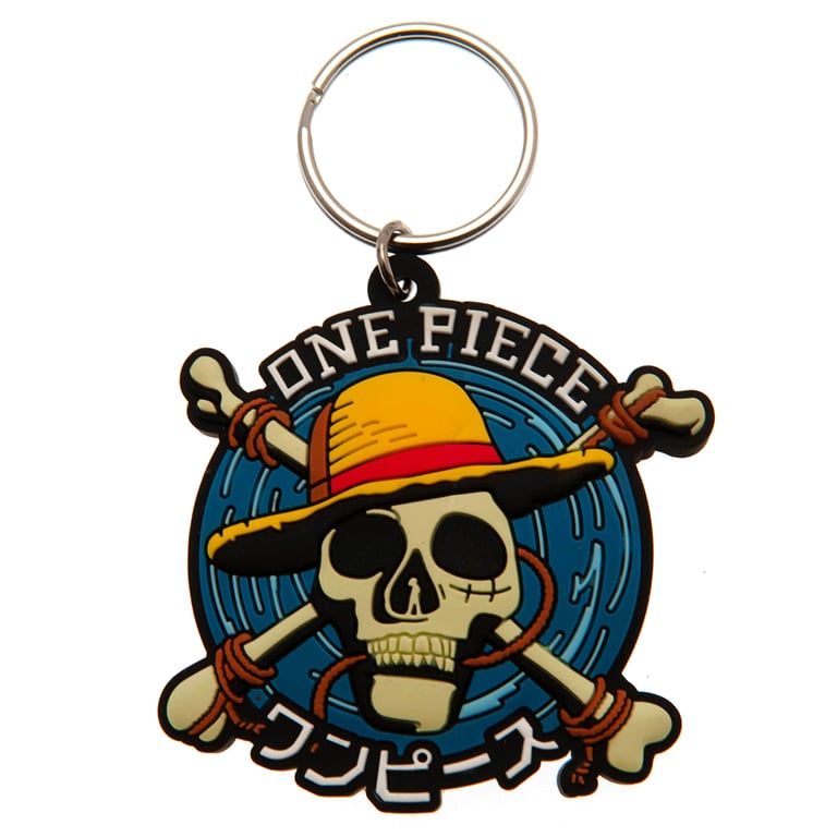 One Piece Straw Hat Crew PVC Keyring - Durable & Colorful Keychain