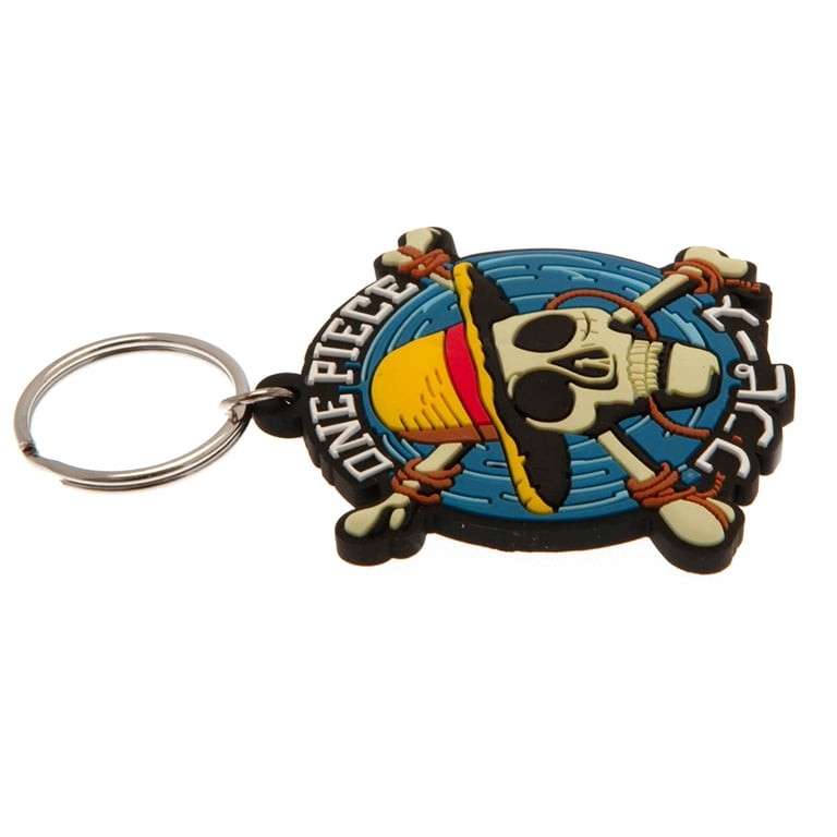 One Piece Straw Hat Crew PVC Keyring - Durable & Colorful Keychain