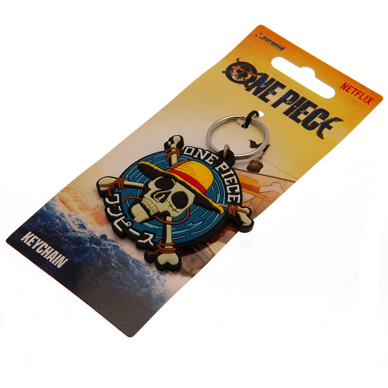 One Piece Straw Hat Crew PVC Keyring - Durable & Colorful Keychain