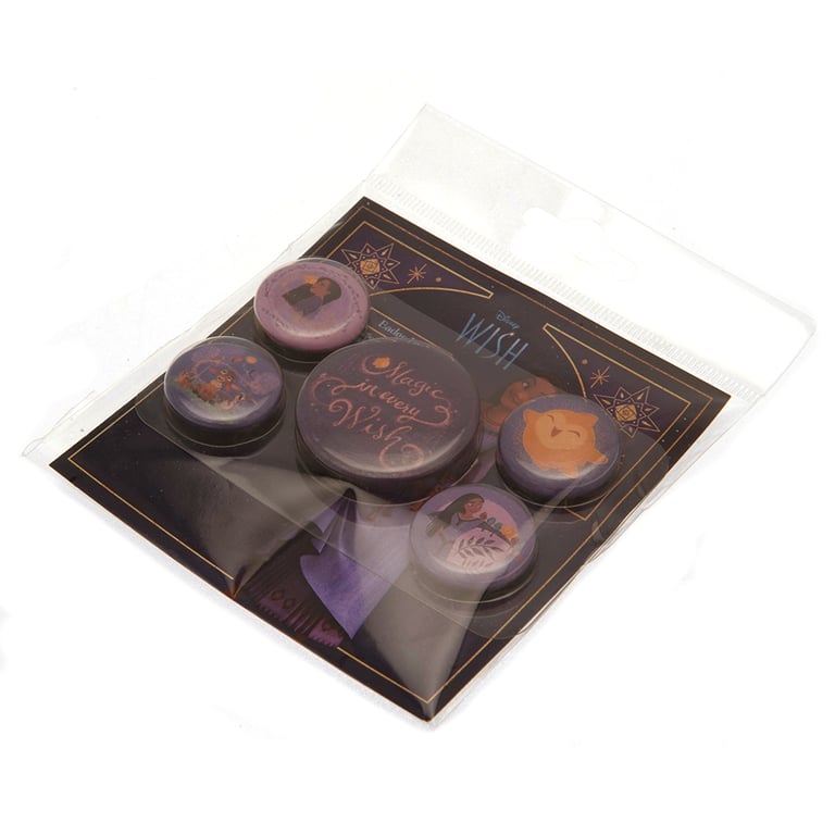 Wish Button Badge Set - Custom School Slogan Badges with Safety Pin Fixing