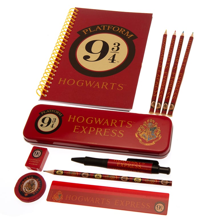 Harry Potter Deluxe Stationery Set - 11 Piece Bumper Kit with A5 Notepad and Metal Tin