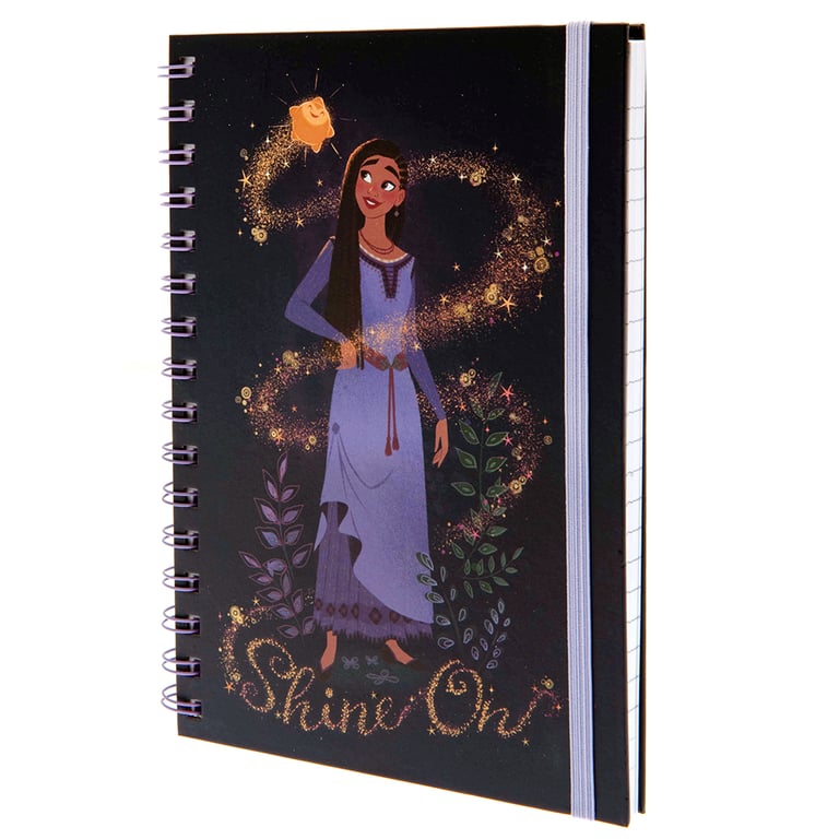 Asha Wish Notebook - A5 Spiral Bound Hardback with Lined Pages and Inspirational Design
