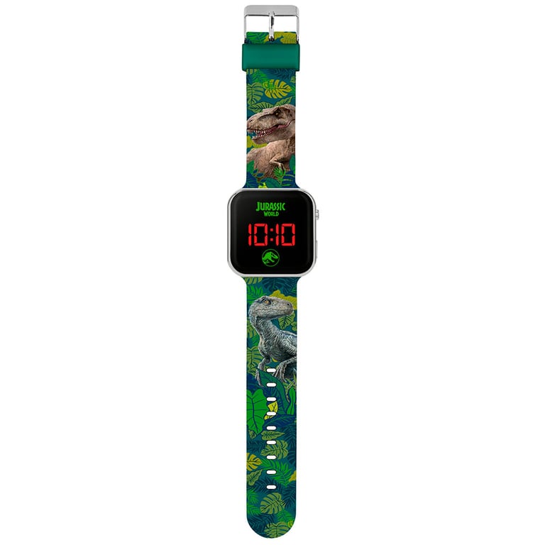 Jurassic World Junior LED Digital Watch - Silicone Strap & Kids Friendly Display