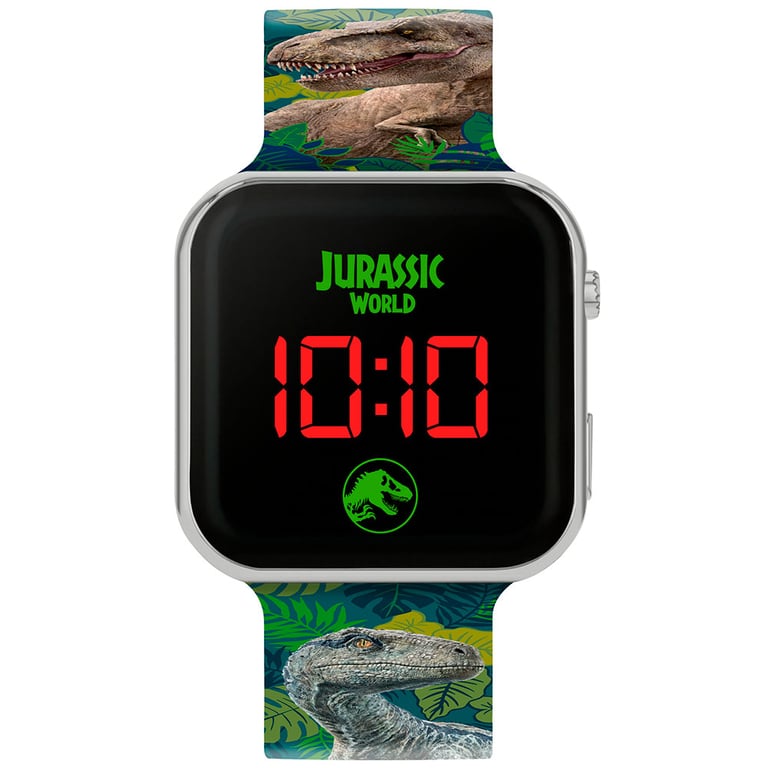 Jurassic World Junior LED Digital Watch - Silicone Strap & Kids Friendly Display