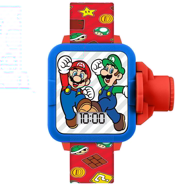 Super Mario Junior Digital Projection Watch with Printed Silicone Strap and 1 Year Guarantee