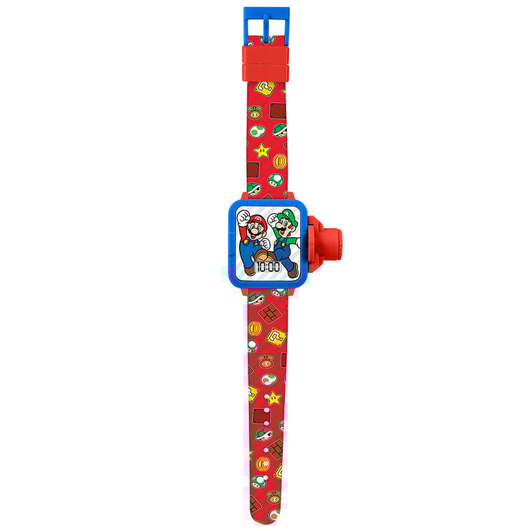 Super Mario Junior Digital Projection Watch with Printed Silicone Strap and 1 Year Guarantee