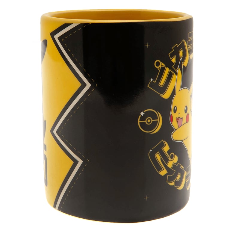 Pokmon 3D Lightning Bolt Ceramic Mug - Detailed Design & Kiln Fired Finish
