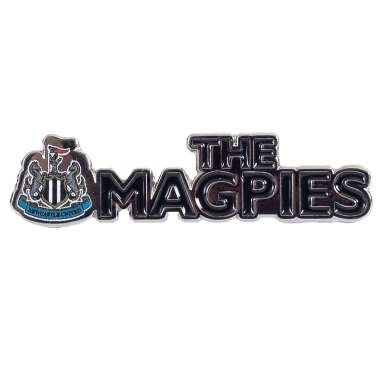 Newcastle United FC Metal Die Stamped Magpies Badge - Full Colour Infill and Butterfly Clasp Pin