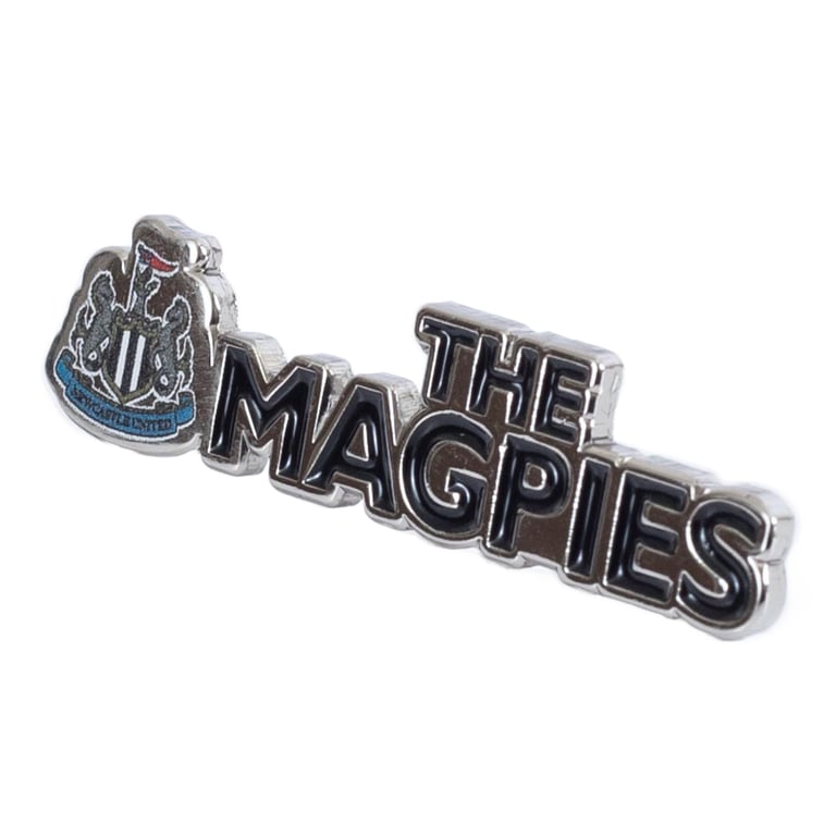 Newcastle United FC Metal Die Stamped Magpies Badge - Full Colour Infill and Butterfly Clasp Pin