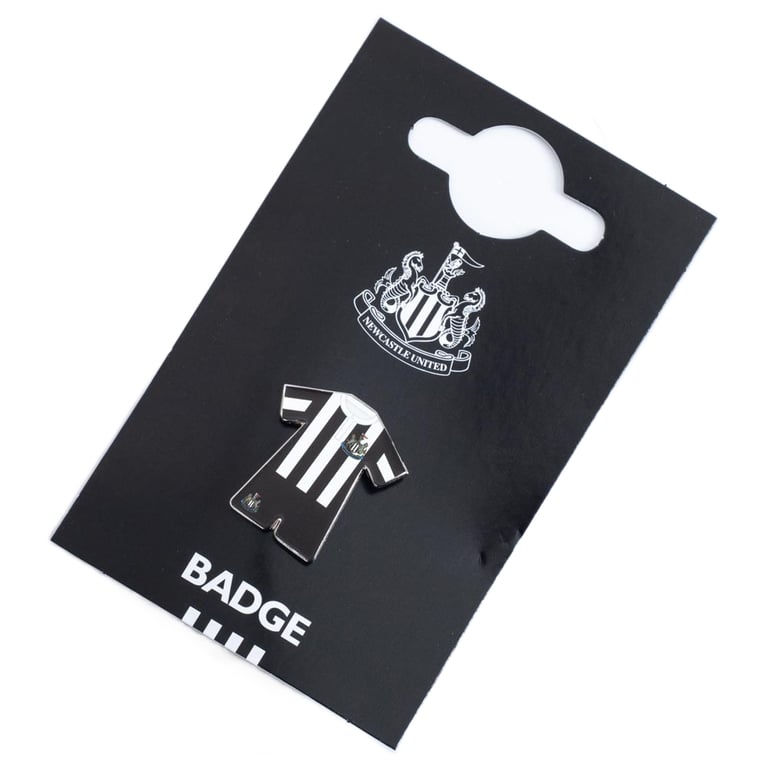 Newcastle United FC 96 Retro Metal Kit Badge - Die Stamped Design with Silver Finish