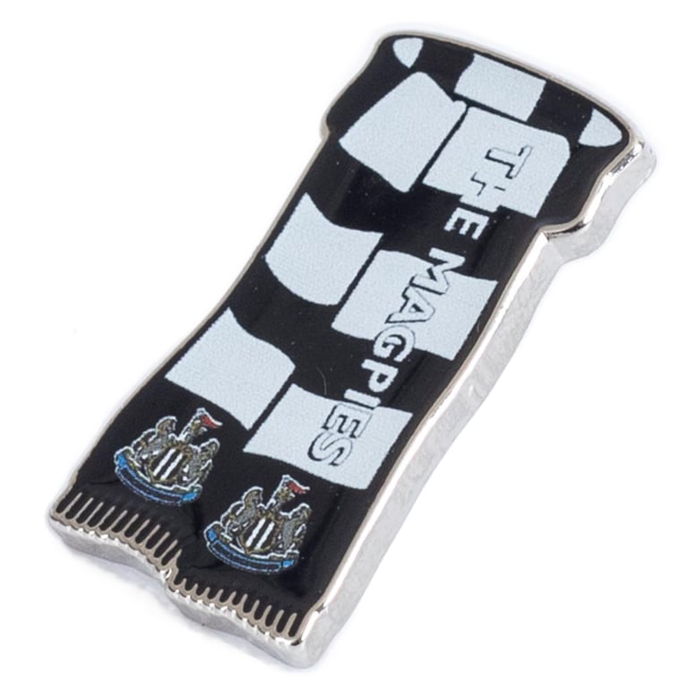 Newcastle United FC 3pc Metal Badge Set - Official Club Crest & Scarf Pin Badges with Die-Stamped Design