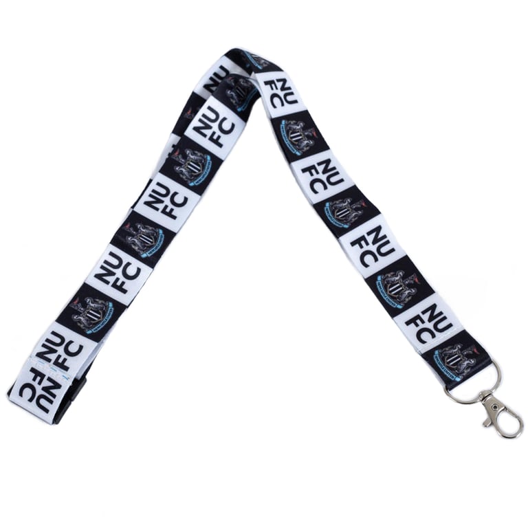 Newcastle United FC Printed Lanyard - ID Card Holder & Keychain with Full Colour Crest