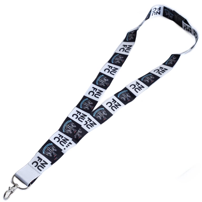 Newcastle United FC Printed Lanyard - ID Card Holder & Keychain with Full Colour Crest