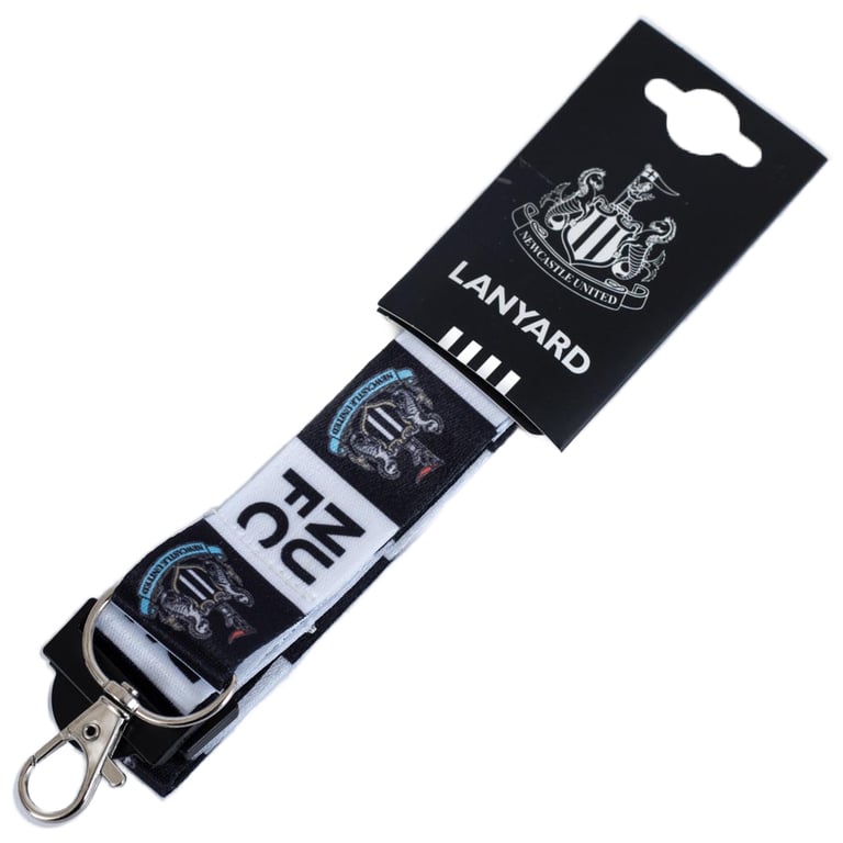 Newcastle United FC Printed Lanyard - ID Card Holder & Keychain with Full Colour Crest