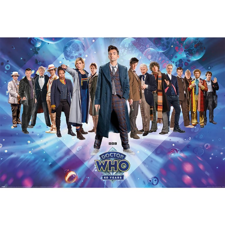 Doctor Who 60th Anniversary High Resolution Sci-Fi Poster